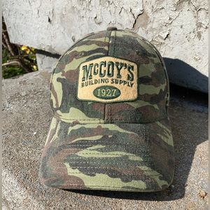 Camo Ball Cap Hat Velcro Closure McCoy’s Building Supply 1972